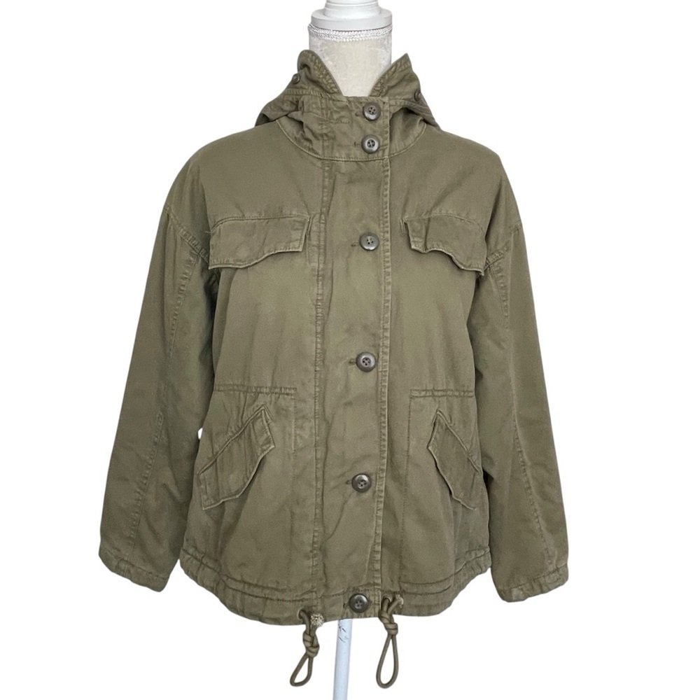 American Eagle Outfitters Utility Olive Green Jacket Women’s Size S Hooded